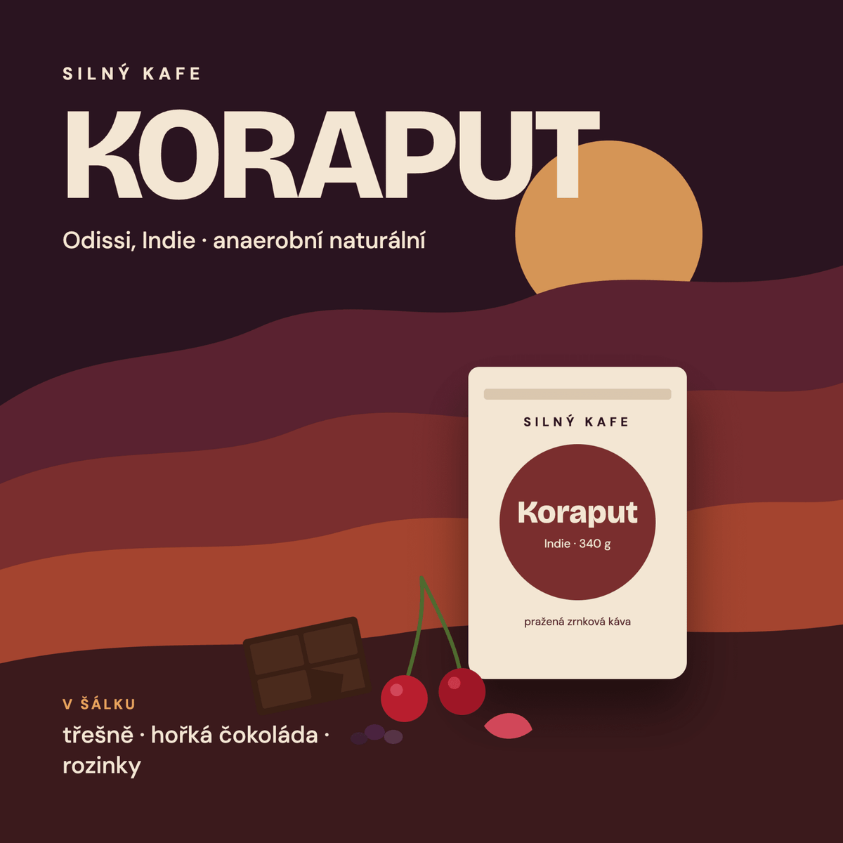Koraput – ilustrovaná etiketa s chuťovým profilem